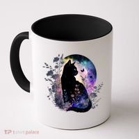 Space Cat Galaxy Cat Funny For Cat Dad Cat Mom Cat Lover Cat Alien Ufo Coffee Mug thumb 0