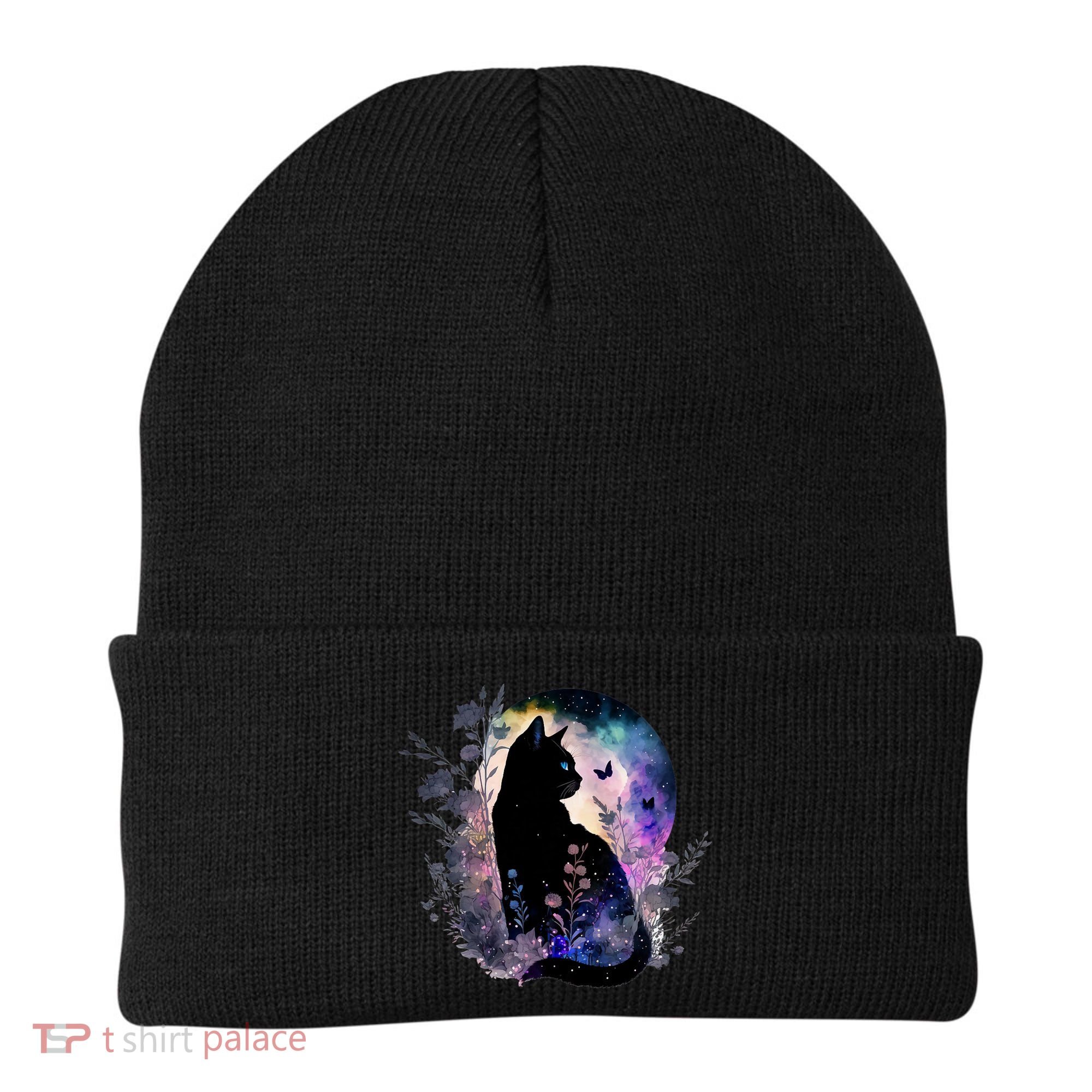 Space Cat Galaxy Cat Funny For Cat Dad Cat Mom Cat Lover Cat Alien Ufo Beanie
