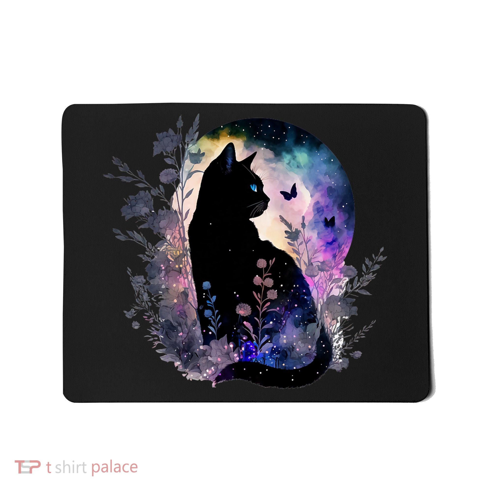 Space Cat Galaxy Cat Funny For Cat Dad Cat Mom Cat Lover Cat Alien Ufo Mousepad