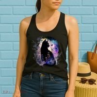 Space Cat Galaxy Cat Funny For Cat Dad Cat Mom Cat Lover Cat Alien Ufo Women's Tank Top thumb 2