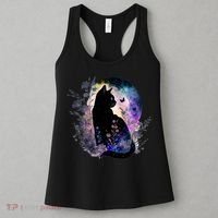 Space Cat Galaxy Cat Funny For Cat Dad Cat Mom Cat Lover Cat Alien Ufo Women's Tank Top thumb 3
