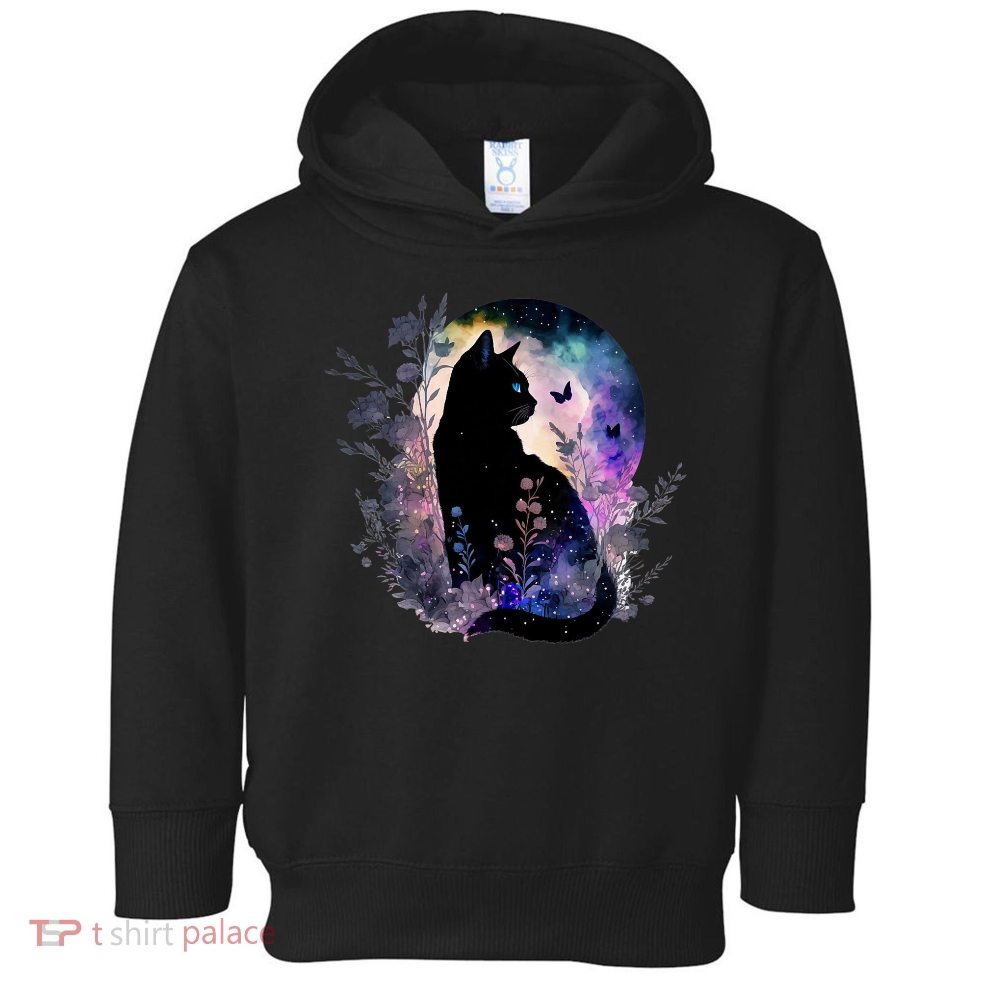 Space Cat Galaxy Cat Funny For Cat Dad Cat Mom Cat Lover Cat Alien Ufo Toddler Hoodie