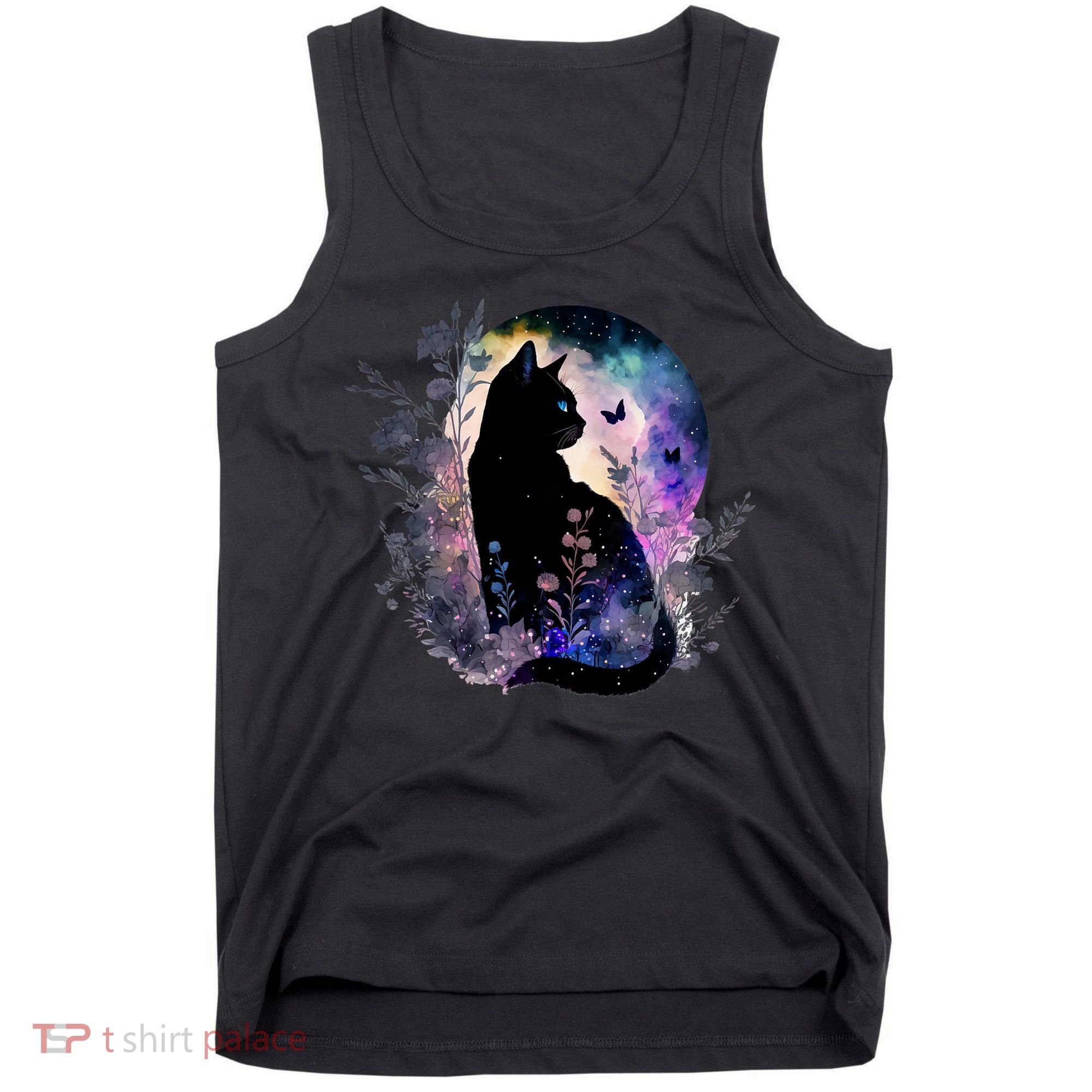Space Cat Galaxy Cat Funny For Cat Dad Cat Mom Cat Lover Cat Alien Ufo Tank Top