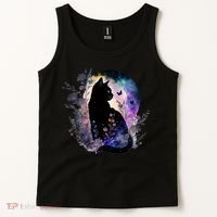 Space Cat Galaxy Cat Funny For Cat Dad Cat Mom Cat Lover Cat Alien Ufo Tank Top thumb 2