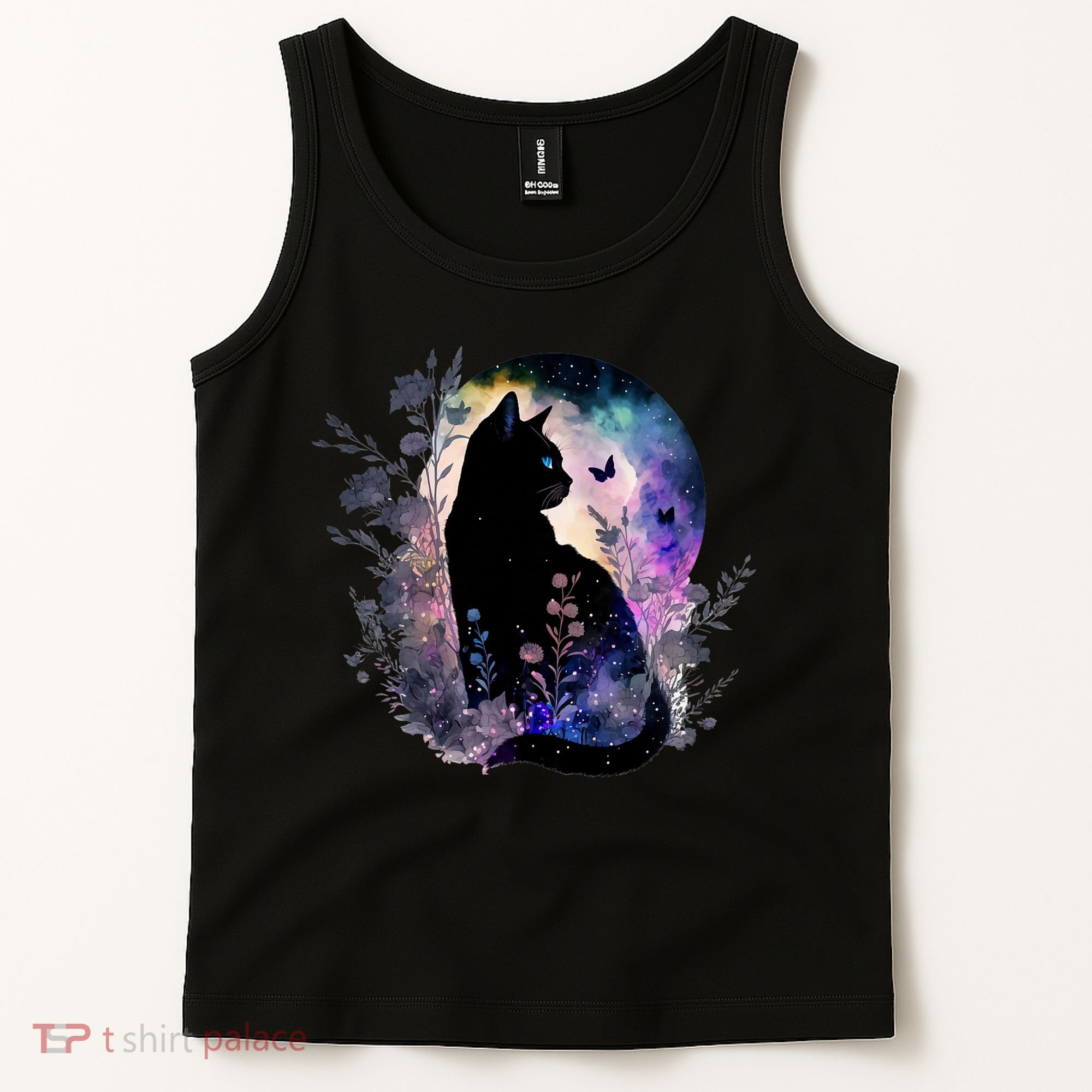 Space Cat Galaxy Cat Funny For Cat Dad Cat Mom Cat Lover Cat Alien Ufo Tank Top