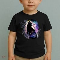 Space Cat Galaxy Cat Funny For Cat Dad Cat Mom Cat Lover Cat Alien Ufo Toddler T-Shirt thumb 2