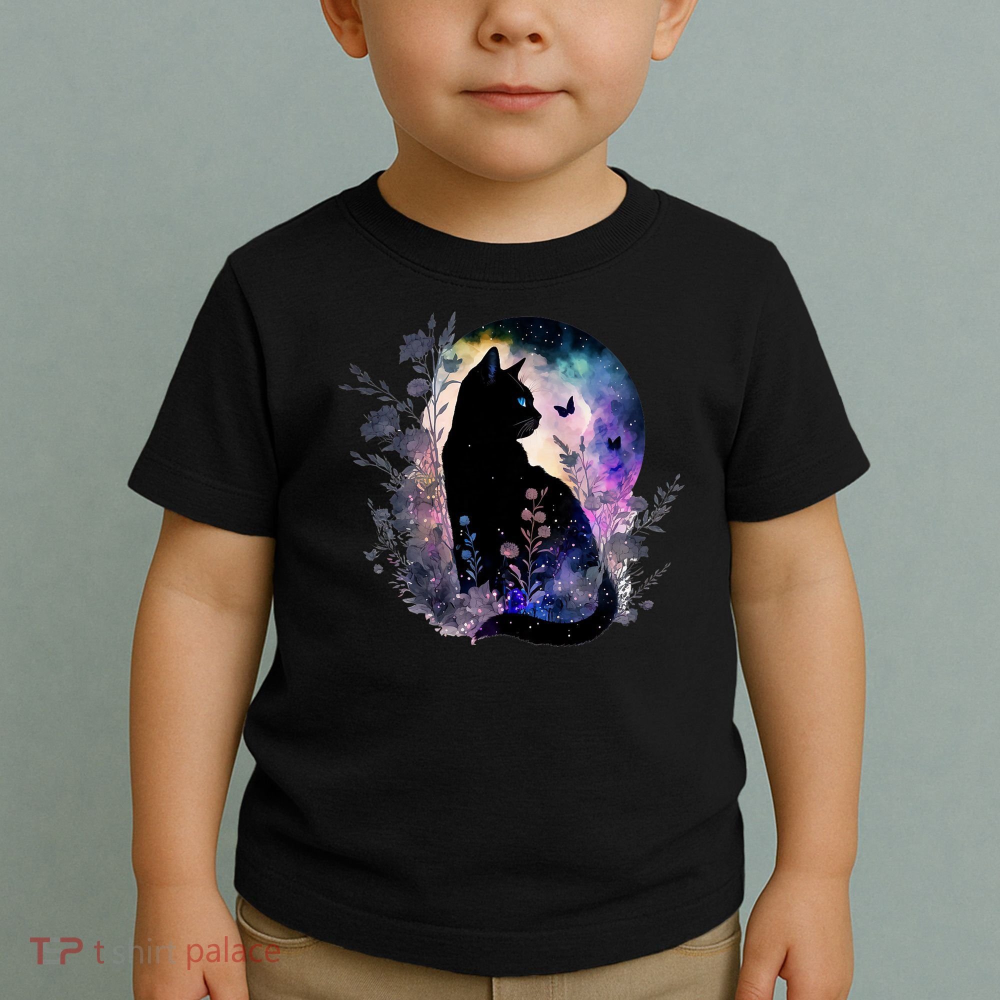 Space Cat Galaxy Cat Funny For Cat Dad Cat Mom Cat Lover Cat Alien Ufo Toddler T-Shirt