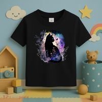Space Cat Galaxy Cat Funny For Cat Dad Cat Mom Cat Lover Cat Alien Ufo Toddler T-Shirt thumb 3
