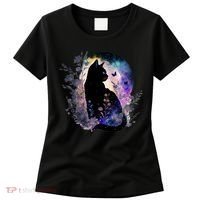 Space Cat Galaxy Cat Funny For Cat Dad Cat Mom Cat Lover Cat Alien Ufo Women's T-Shirt thumb 0