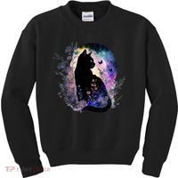Space Cat Galaxy Cat Funny For Cat Dad Cat Mom Cat Lover Cat Alien Ufo Kids Sweatshirt thumb 0