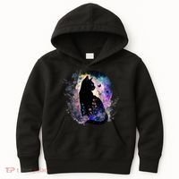 Space Cat Galaxy Cat Funny For Cat Dad Cat Mom Cat Lover Cat Alien Ufo Kids Hoodie thumb 0