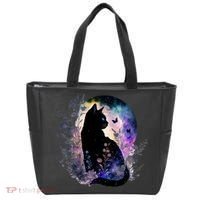 Space Cat Galaxy Cat Funny For Cat Dad Cat Mom Cat Lover Cat Alien Ufo Tote Bag thumb 0