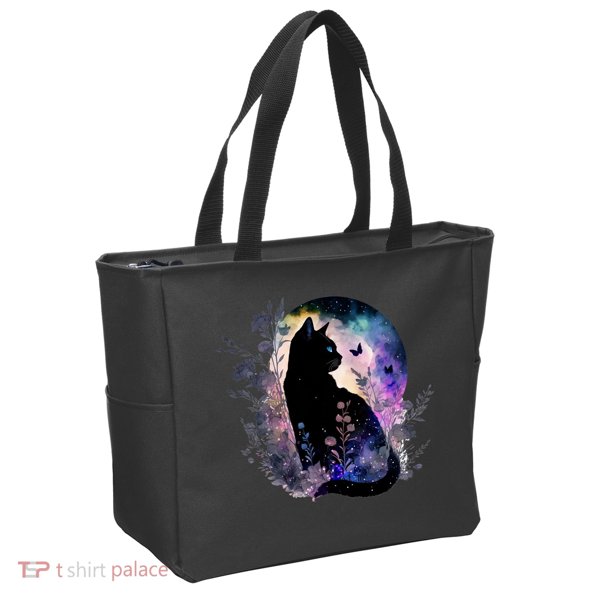 Space Cat Galaxy Cat Funny For Cat Dad Cat Mom Cat Lover Cat Alien Ufo Tote Bag