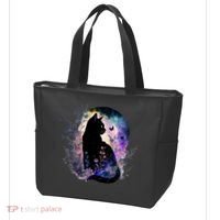 Space Cat Galaxy Cat Funny For Cat Dad Cat Mom Cat Lover Cat Alien Ufo Tote Bag thumb 3