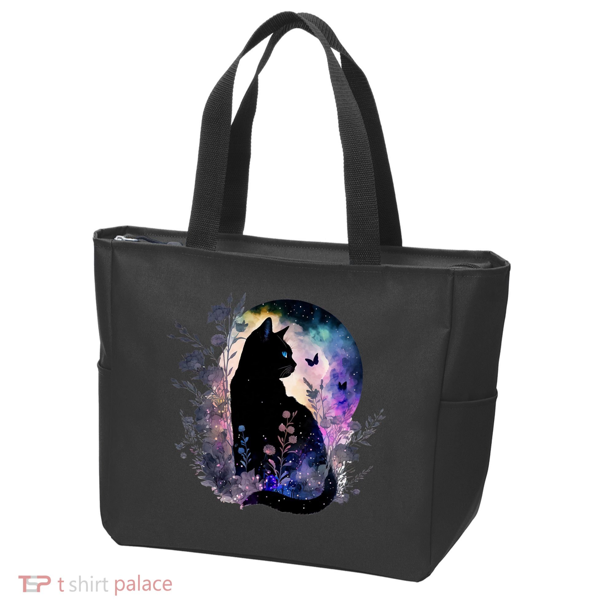 Space Cat Galaxy Cat Funny For Cat Dad Cat Mom Cat Lover Cat Alien Ufo Tote Bag