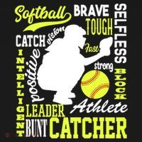 Softball Catcher Great For Ns Traits Of A Catcher Gift USA-Made Doggie Bandana thumb 2