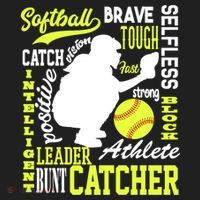 Softball Catcher Great For Ns Traits Of A Catcher Gift Golf Towel thumb 3