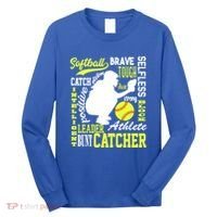 Softball Catcher Great For Ns Traits Of A Catcher Gift Long Sleeve Shirt thumb 0