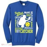 Softball Catcher Great For Ns Traits Of A Catcher Gift Sweatshirt thumb 0