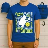 Softball Catcher Great For Ns Traits Of A Catcher Gift T-Shirt thumb 6