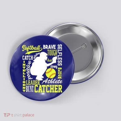 Softball Catcher Great For Ns Traits Of A Catcher Gift Button