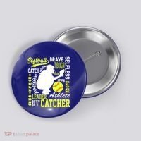 Softball Catcher Great For Ns Traits Of A Catcher Gift Button thumb 0