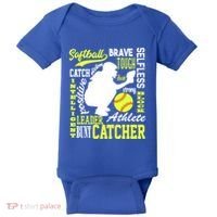 Softball Catcher Great For Ns Traits Of A Catcher Gift Baby Bodysuit thumb 0