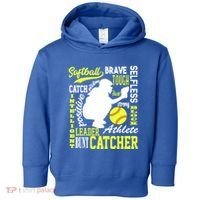 Softball Catcher Great For Ns Traits Of A Catcher Gift Toddler Hoodie thumb 0