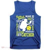 Softball Catcher Great For Ns Traits Of A Catcher Gift Tank Top thumb 0