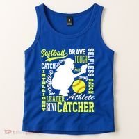Softball Catcher Great For Ns Traits Of A Catcher Gift Tank Top thumb 2
