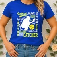 Softball Catcher Great For Ns Traits Of A Catcher Gift Women's T-Shirt thumb 2