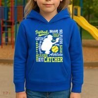 Softball Catcher Great For Ns Traits Of A Catcher Gift Kids Hoodie thumb 3