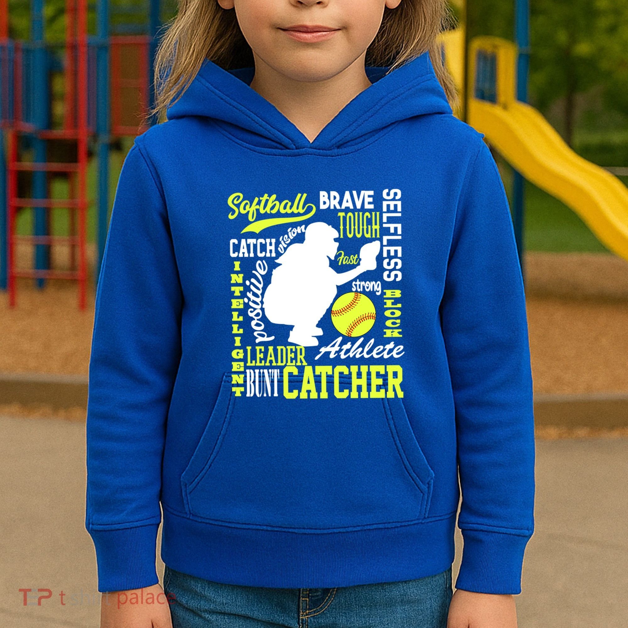 Softball Catcher Great For Ns Traits Of A Catcher Gift Kids Hoodie