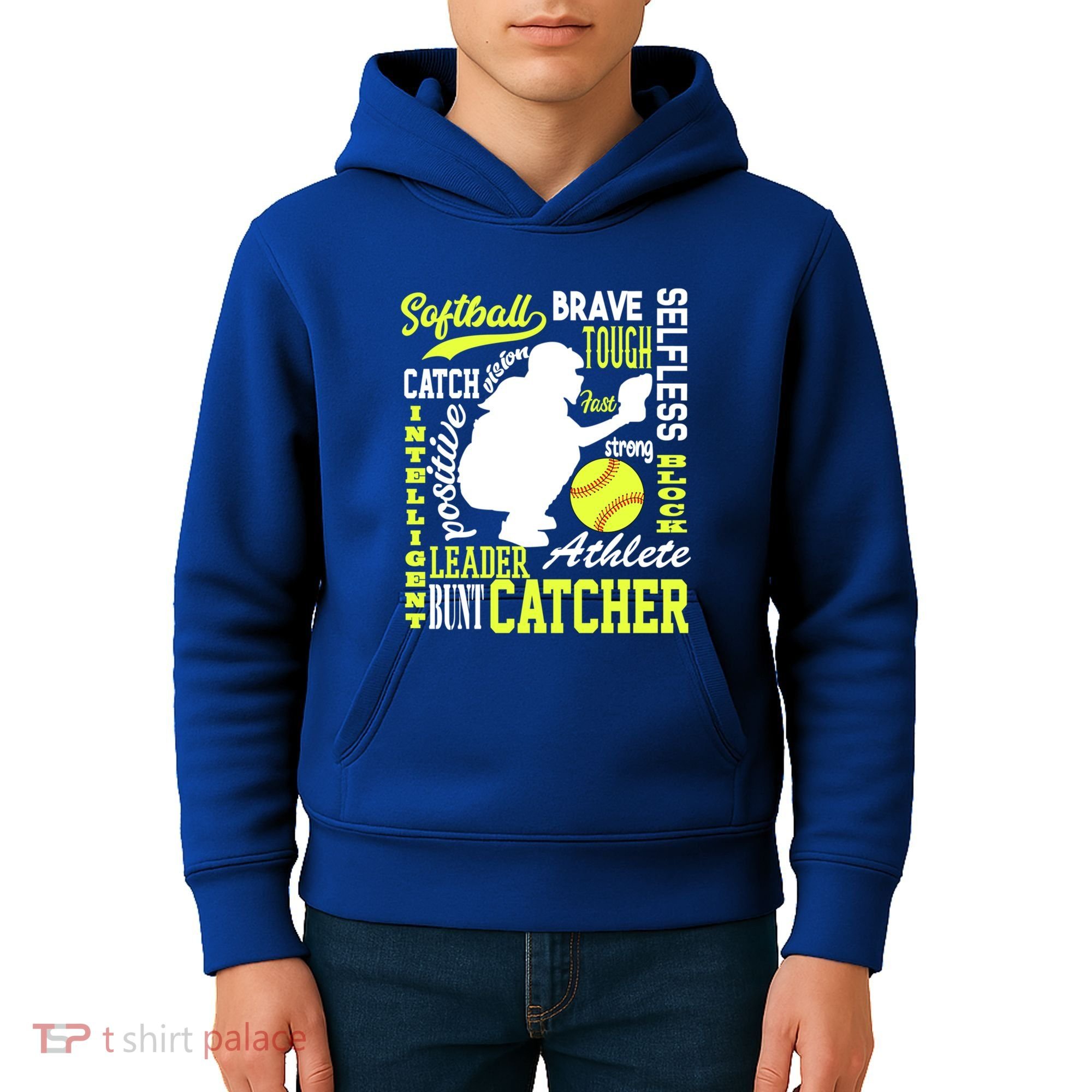 Softball Catcher Great For Ns Traits Of A Catcher Gift Kids Hoodie