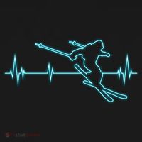 Ski Cool Gift Skiing Heartbeat Tee Skier Cool Gift Skiing Lover Gift Bucket Hat thumb 4