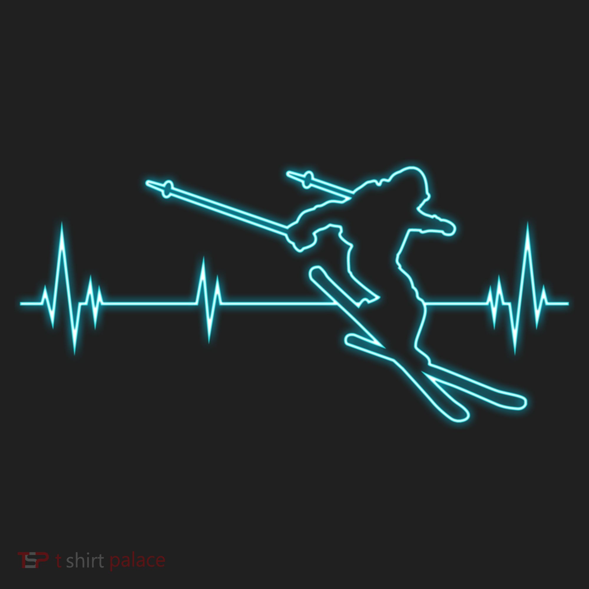 Ski Cool Gift Skiing Heartbeat Tee Skier Cool Gift Skiing Lover Gift Hat