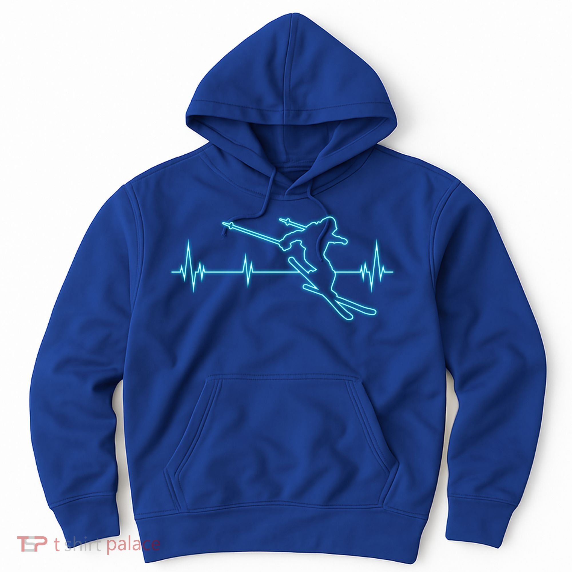 Ski Cool Gift Skiing Heartbeat Tee Skier Cool Gift Skiing Lover Gift Hoodie