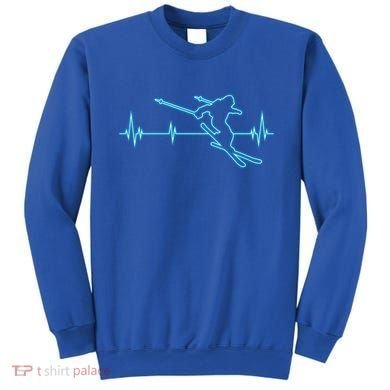 Ski Cool Gift Skiing Heartbeat Tee Skier Cool Gift Skiing Lover Gift Sweatshirt