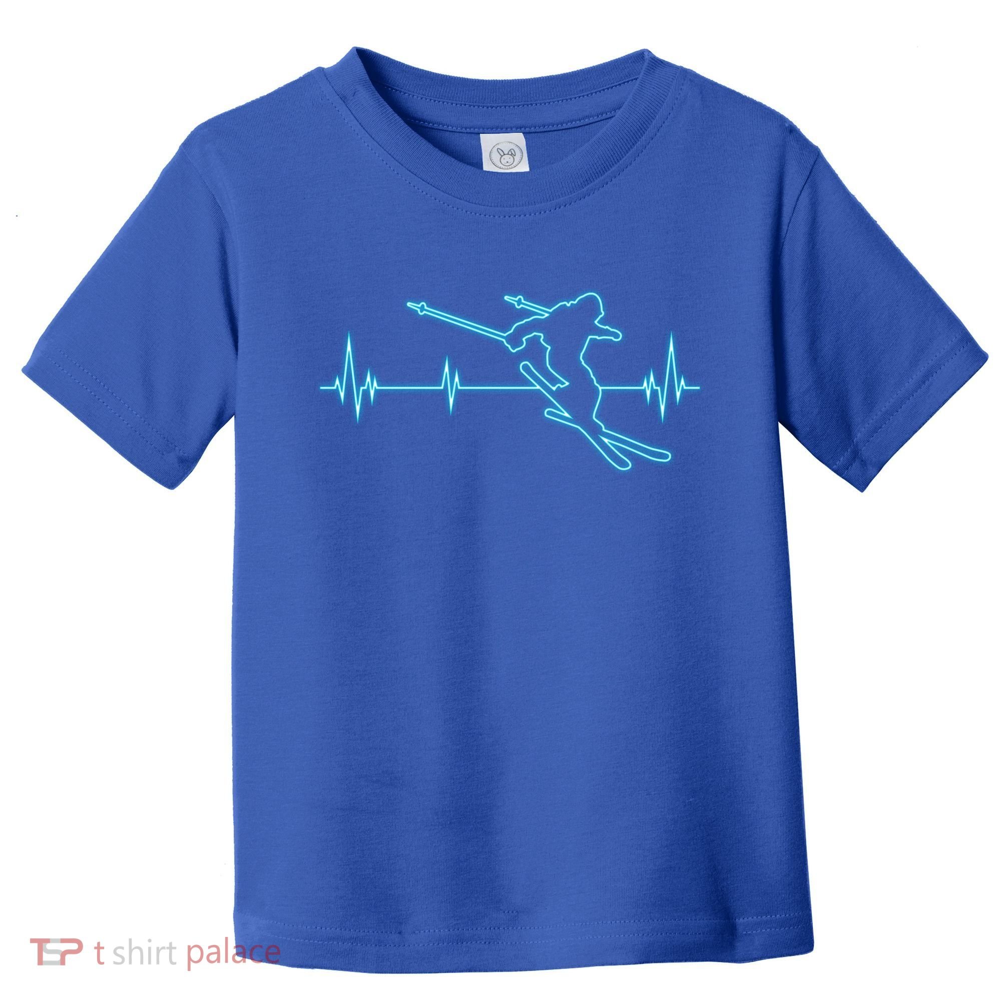 Ski Cool Gift Skiing Heartbeat Tee Skier Cool Gift Skiing Lover Gift Toddler T-Shirt