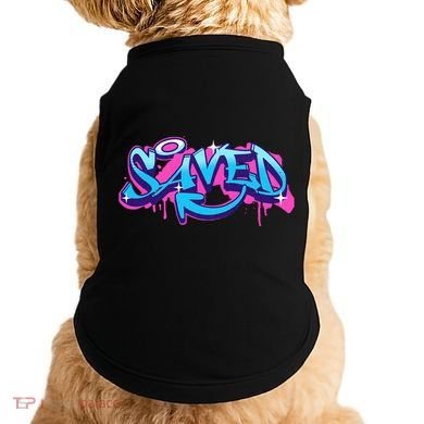 Saved Christian Graffiti Art Retro 80S 90s Doggie Tank