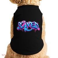 Saved Christian Graffiti Art Retro 80S 90s Doggie Tank thumb 0