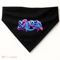 Saved Christian Graffiti Art Retro 80S 90s USA-Made Doggie Bandana thumb 0