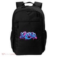 Saved Christian Graffiti Art Retro 80S 90s Backpack thumb 0