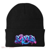 Saved Christian Graffiti Art Retro 80S 90s Beanie thumb 0