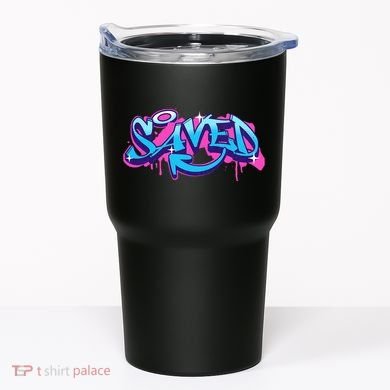 Saved Christian Graffiti Art Retro 80S 90s Tumbler