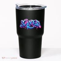 Saved Christian Graffiti Art Retro 80S 90s Tumbler thumb 0