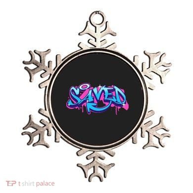 Saved Christian Graffiti Art Retro 80S 90s Ornament