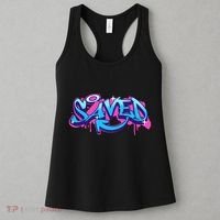 Saved Christian Graffiti Art Retro 80S 90s Women's Tank Top thumb 3