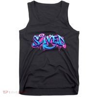 Saved Christian Graffiti Art Retro 80S 90s Tank Top thumb 0