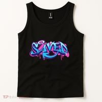 Saved Christian Graffiti Art Retro 80S 90s Tank Top thumb 2